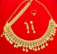 Meilleures ventes 2024 : Ensemble de colliers vintage en alliage plaqué or 24 carats, inspiré de la mode africaine et indienne, fabriqué à la main aux États-Unis, pour les Comores et Mayotte