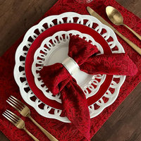 Napperon de table brodé personnalisé en pur coton et lin de style moderne le plus récent