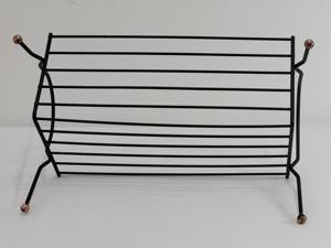 Fil de fer métal livre stand présentoir étagère organisateur noir poudre enduit décor à la maison bibliothèque métal artisanat livre étui à la main - Product Image 6