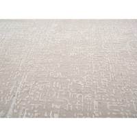 Uvenuti Solid Color Grey & Black Hand Knotted Wool & Bamboo Silk Rug with Soft Texture 7-8mm Pile Thickness for Home LRB-1502