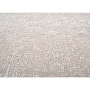 Tapis Uvenuti en laine et soie de bambou noué à la main, couleur unie gris et noir, pour la maison -LRB-1502 - Product Image 3