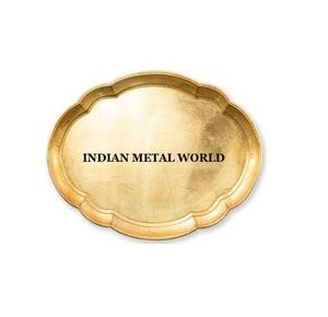 Plateau décoratif de forme rectangulaire de conception de luxe plateau alimentaire en laiton de grande taille pour la cuisine - Product Image 2