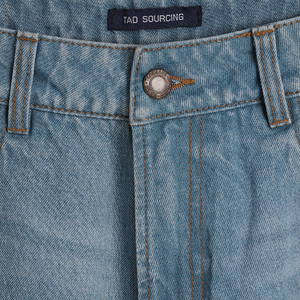 Jean en denim décontracté pour homme, coupe ample, taille mi-haute, jambe large, lavable, pour automne, été, printemps, style streetwear, vente en gros, étiquette personnalisée - Product Image 4