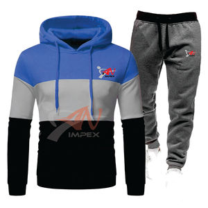 Survêtements à capuche LOGO personnalisé de haute qualité pour hommes Quantité en vrac Confortable Printemps et Automne Jogging Costumes 100% Coton - Product Image 4