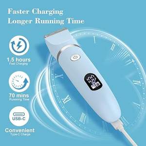 Rasoir électrique pour femmes avec double lame, tondeuse corporelle humide/sèche pour le visage, les aisselles, les jambes, les bras et la zone du bikini, étanche, écran LCD - Product Image 3