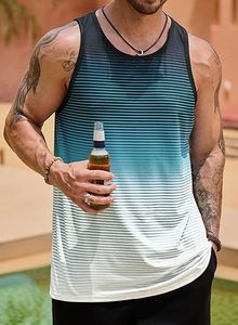Men sports vest sleeveless gym workout tank top breathable quick dry fitness activewear for running and training - Product Image 3