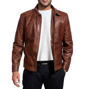 Veste en simili cuir pour homme en gros sur mesure |   Blouson de moto classique |   Vêtements d'extérieur en PU doublés chauds en gros - Product Image 4