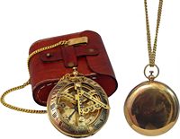 Vintage Antique Brass Pocket Compass Nautical Maritime Gift Compass With Case