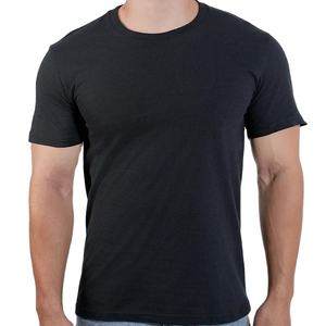 Camiseta con cuello redondo para hombre y mujer, Camiseta de algodón de alta calidad, camisetas de manga corta de Color sólido, camisetas transpirables en blanco y negro - Product Image 1