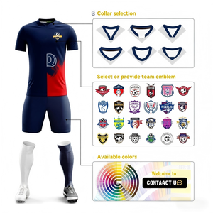 JY en Stock - Envío en 4 Días |   Uniforme de Fútbol Personalizado, Conjunto de Camiseta y Pantalones Cortos de Fútbol Económicos, 100% Poliéster de Secado Rápido - Product Image 3