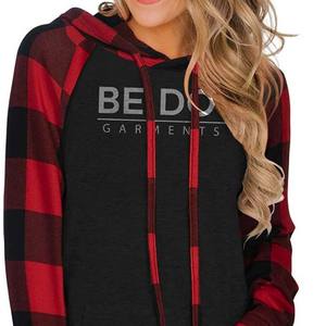 Nueva moda mujer de gran tamaño 100% algodón bloque Sudadera con capucha invierno peso pesado polar con bordado Rhinestone Logo impreso diseño - Product Image 6