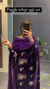 Tela de Terciopelo India y Pakistaní con Bordado Elegante de Secado Rápido, Salwar Kameez Tradicional Informal para Fiestas, Bodas y Haldi - Product Image 5