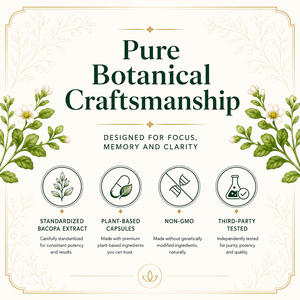 Cápsulas Nootrópicas <span class=keywords><strong>al</strong></span> <span class=keywords><strong>por</strong></span> <span class=keywords><strong>Mayor</strong></span>, Bacopa Monnieri con Fosfatidilserina, Vitamina B6 Activa, Vitamina B12, Bienestar Cognitivo, Fábrica - Product Image 3