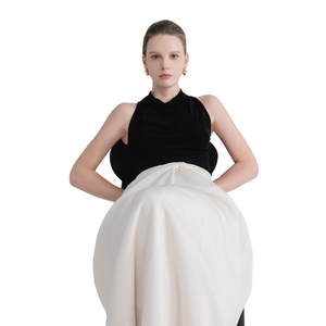 พรีเมี่ยมคุณภาพสีดําคอเต่าแขนกุดผู้หญิงเสื้อ ALULA KINT TOP Glimmer ถักผ้าเฟล็กซ์เสื้อผ้าฤดูร้อนจากเวียดนาม - Product Image 1