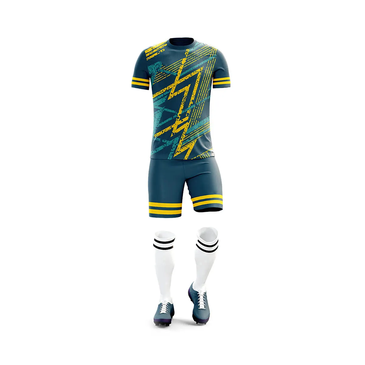 Custom Voetbal Truien Full Sublimatie Print Voetbal Truien Club Team Voetbal Training Uniform Pak Voetbal Uniform Voor Mannen