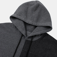 Hoodie Pria OEM Warna Solid Bahan Fleece Tebal 100% Katun Bernapas untuk Musim Dingin