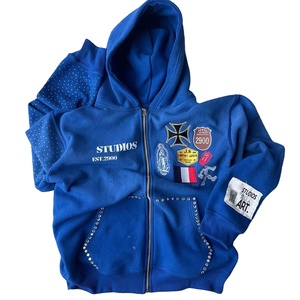 Sudaderas Personalizadas 2026 para Hombre, 100% Algodón, Gruesas, Extra Grandes, con Capucha Doble, Cierre de Cremallera, Hombros Caídos - Product Image 1