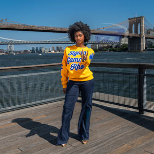 Sudadera de Invierno Sigma Gamma Rho, Sudadera con Bordado de Pretty Poodles, Logotipo Amarillo en la Parte Delantera, Ropa Universitaria de Hermandad, Personalizada - Product Image 2