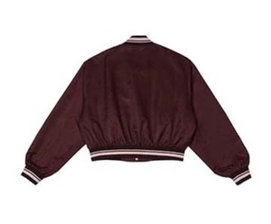 แจ็กเก็ตบอมเบอร์ผ้าซาตินสำหรับผู้หญิงแจ็กเก็ตผ้าซาตินมีโลโก้ขนาดพิเศษ - Product Image 2