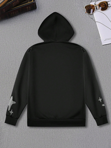 Sweat à capuche d'hiver personnalisé tendance pour homme avec fermeture éclair intégrale en tissu polaire respirant coton/polyester - Product Image 3