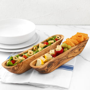 Bandeja para Galletas de Madera de Olivo Rústica Premium Hecha a Mano, Utensilio Ecológico para Servir Palitos de Pan y Galletas, Hecho en TN - Product Image 2