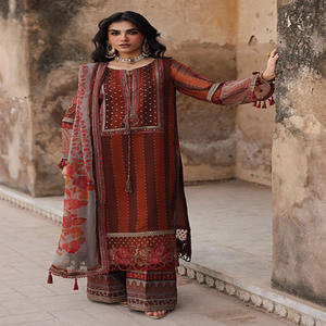 La dernière collection de salwar kameez de soirée pour femmes, style indien et pakistanais, vêtements en mousseline de soie, vêtements de haute qualité - Product Image 1