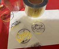 Autocollants et étiquettes personnalisés en vinyle transparent pour Noël, résistants à l'eau, imprimés UV, pour emballages, bougies et travaux manuels