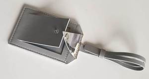 PU gris étiquette de bagage avec sangle pièces et accessoires de sac spécial - Product Image 3