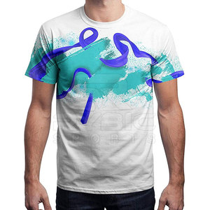 เสื้อยืดแฟชั่นผู้ชาย พิมพ์ลาย ผ้าคุณภาพดี ยืดหยุ่น ผลิตแบบ OEM ขายดีที่สุด - Product Image 3
