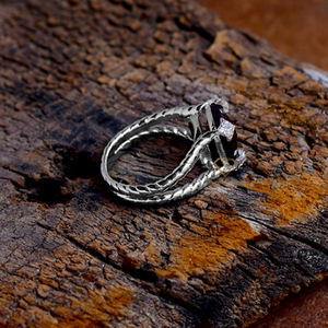 925พลอยควอทซ์สโมคกี้ธรรมชาติทำด้วยมือแหวนเงินสเตอร์ลิง/เบาะรูปทรงเครื่องประดับแหวนดีไซน์เนอร์สำหรับขายส่ง - Product Image 2