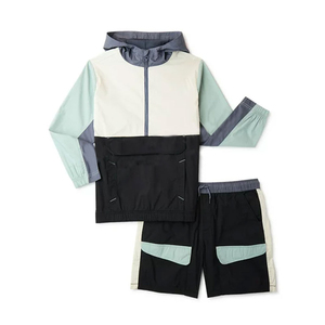 Ropa informal cómoda y elegante para hombre, sudaderas con capucha cortavientos, conjunto de pantalones cortos, ligeros, transpirables, de talla grande, últimos diseños - Product Image 1