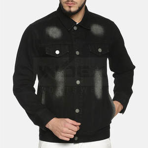 2024 couleur unie tenue décontracté hommes jean veste Streetwear nouvelle mode confortable hommes jean veste - Product Image 1