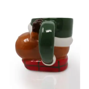 Taza de 200 ml con Diseño de Reno 3D Estilo Caricatura, Logotipo Termotransferible, Pintada a Mano, Apta para Lavavajillas, con Cuchara Incluida, para Regalos Promocionales - Product Image 3