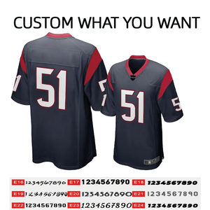 Maillot de football américain pour homme 100% polyester, logo personnalisé, uniforme d'équipe, respirant, anti-humidité, séchage rapide, écologique, sport - Product Image 6