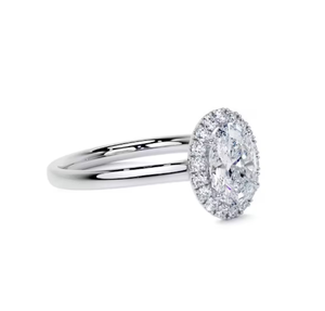 10k Yellow Gold, Rose Gold & <b>White</b> Gold Oval Cut Lab Grown Diamond Wedding Ring Oval Cut Diamond Engagement Ring Gift for Her - Product Image 2