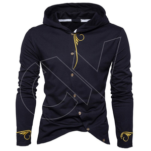 เสื้อสเวตเตอร์สวมหัวมีฮู้ดของผู้ชายเสื้อสเวตเชิ้ตแนวสตรีทผ้าฟลีซลายพื้นเป็นมิตรกับสิ่งแวดล้อมสำหรับฤดูหนาว - Product Image 4