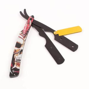 มีดโกนขอบตรงพับได้มีดโกนหนวดตรงพับได้ทำจากสเตนเลสสตีล - Product Image 5