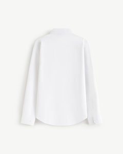 Men's Formal Solid Knitted Cotton Shirt Turn-<b>down</b> Collar Modern Long-Sleeve Design Durable Breathability Fitted Fit Autumn - Product Image 2