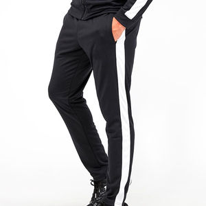 Chándal de gimnasio negro de moda personalizado para hombre, ropa deportiva de secado rápido para hombre, chándales deportivos en blanco de dos piezas, transpirables para hombre - Product Image 5