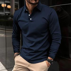 Polo de manga larga para hombre superventas, nuevo diseño, de secado rápido, elegante, transpirable, último Polo de moda para hombre para adulto - Product Image 3