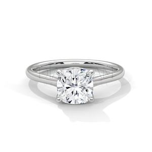 Top qualité 14KT or blanc massif coupe fantaisie Leb diamant VVS clarté mariage Solitaire bague de fiançailles pour les femmes - Product Image 2
