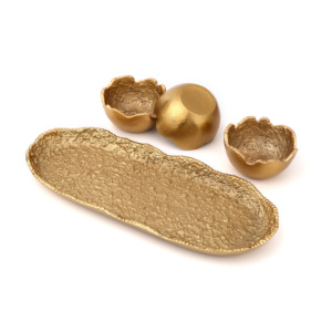 European Style Metal Tray Rectangle Food Serving Platter With Easy Hand Grip <b>Decorative</b> Round Edges Hot Selling <b>Kitchen</b> <b>Item</b> - Product Image 2