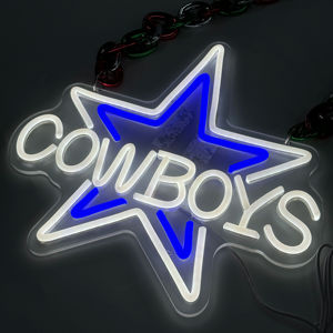 Custom <span class=keywords><strong>Championship</strong></span> Grande Prêmio Colar LED Neon Light up Sinais <span class=keywords><strong>Dallas</strong></span> <span class=keywords><strong>Cowboys</strong></span> Futebol Neon Cadeia para Festa - Product Image 3