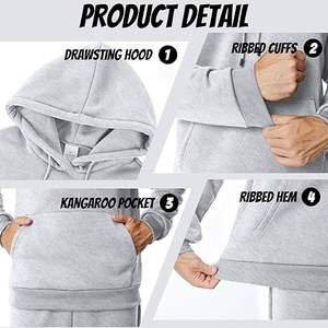 Sweat-shirts à capuche décontractés de qualité supérieure, pulls décontractés à manches longues - Product Image 2