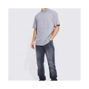 T-shirt en coton uni pour homme, basique, confortable, respirant, personnalisable avec logo, vente en gros - Product Image 2