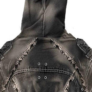 Sudadera con Capucha Regular de Invierno para Hombre, Diseño Personalizado con Logotipo, Lavado Ácido Negro, 280 g/m², 100 % Algodón, Ecológica, de Secado Rápido y Transpirable - Product Image 6