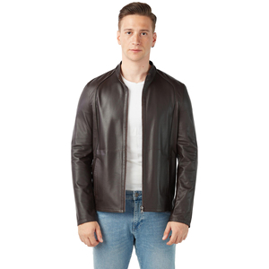 Men's 100% Leather Jacket Full Sleeves Street Wear Professional Breathable Hot <b>Sale</b> for <b>Spring</b> OEM Design Serviced - Product Image 5