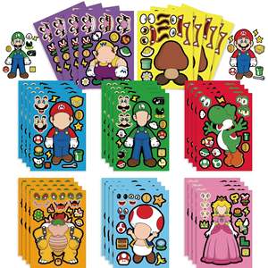 Autocollants Super Mario Bros, autocollants décoratifs en vinyle PVC pour la décoration de la maison ou les cadeaux promotionnels - Product Image 1