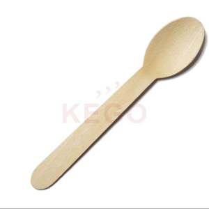 100% Biodegradable 160mm Wooden Disposable <b>Spoon</b> From Vietnam for Parties - Product Image 1