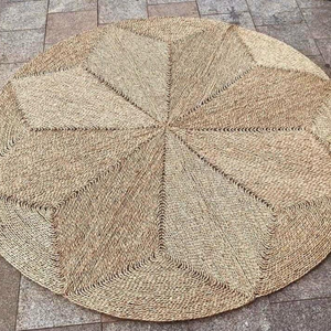 Alfombra de puerta de Jacinto estilo bohemio Wilton de Vietnam, novedad, pelo de felpa de lana de mimbre, altura para decoración del hogar, cocina, oficina, comedor - Product Image 1